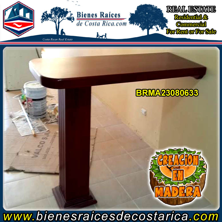 Lee el articulo completo MUEBLE PERSONALIZADO DESAYUNADOR CON PEDESTAL EN MADERA DE CEDRO