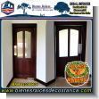 BRMA23080604: Customized Furniture Double Step Transition Pivot Door to Push in Cedar Wood