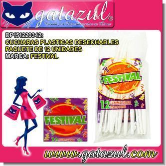 Lee el articulo completo CUCHARAS PLASTICAS DESECHABLES MARCA FESTIVAL PAQUETE DE 12 UNIDADES
