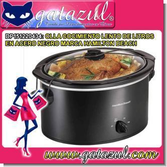 Read full article SLOW COOKING POT IN BLACK STEEL 7 LITER BRAND HAMILTON BEACH