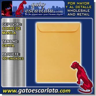 Lee el articulo completo SOBRE DE MANILA TAMANO CARTA - PAQUETE DE 100 UNIDADES