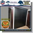 BRMA23080603: Customized Cabinet Hidden Cupboard Door in Cedar Wood with Dark Walnut Paint