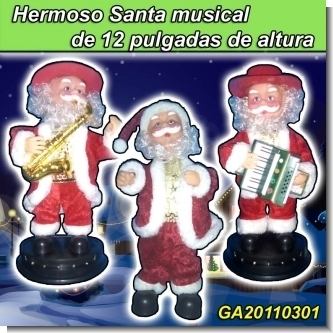 Lee el articulo completo HERMOSO SANTA MUSICAL DE 12 PULGADAS DE ALTURA