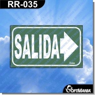 Lee el articulo completo Rotulo Prefabricado - SALIDA DERECHA