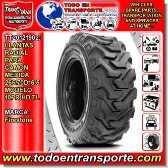 Read full article RADIAL TIRE FOR VEHICLE TRUCK BRAND FIRESTONE DURAFORCE SIZE 265 / 70D16.5 MODEL 10PR HD TL Read full article RADIAL TIRE FOR VEHICLE TRUCK BRAND FIRESTONE DURAFORCE SIZE 265 / 70D16.5 MODEL 10PR HD TL