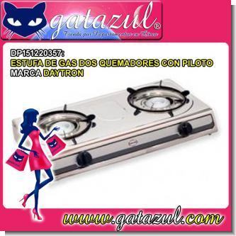 Lee el articulo completo ESTUFA DE GAS DOS QUEMADORES CON PILOTO MARCA DAYTRON