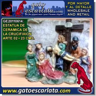 Lee el articulo completo ESTATUA DE CERAMICA DE LA CRUCIFIXION - ARTE 02 - 23 CENTIMETROS