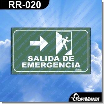 Lee el articulo completo Rotulo Prefabricado - SALIDA DE EMERGENCIA DERECHA VERSION 02