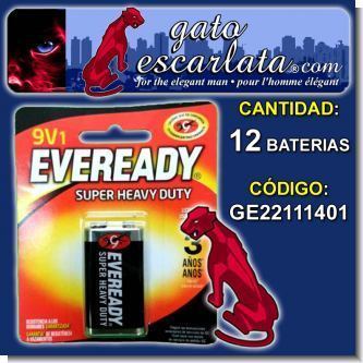 Lee el articulo completo BATERIAS CUADRADAS CARBON ZINC DE 9 VOLTIOS MARCA EVEREADY - 12 UNIDADES